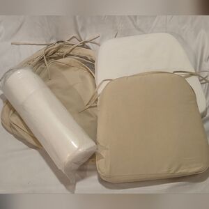 NEW Off White Seat Cushions 6pc Set